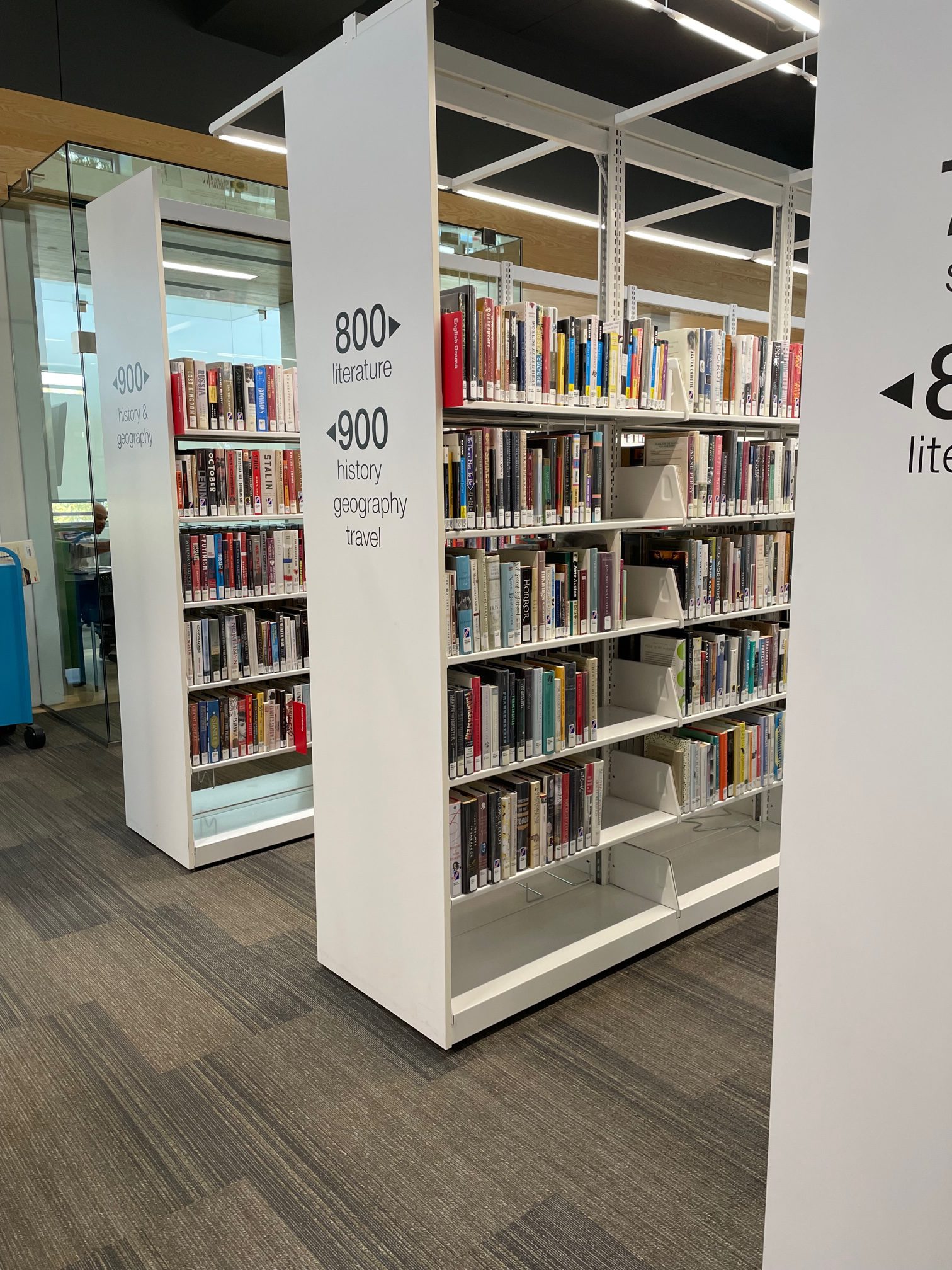 Lawrence Public Library book stacks